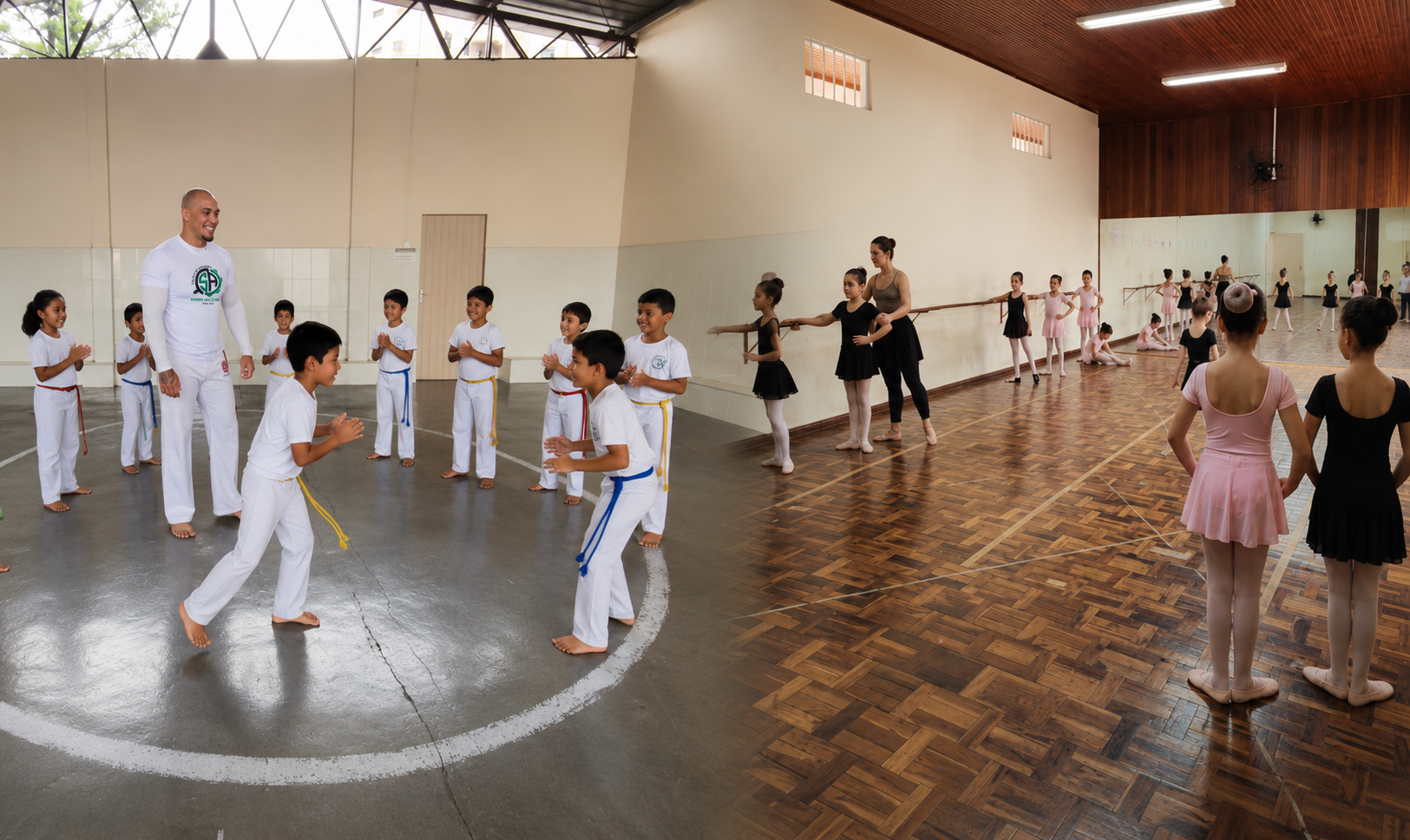 Atividades culturais e esportivas — Ballet e capoeira